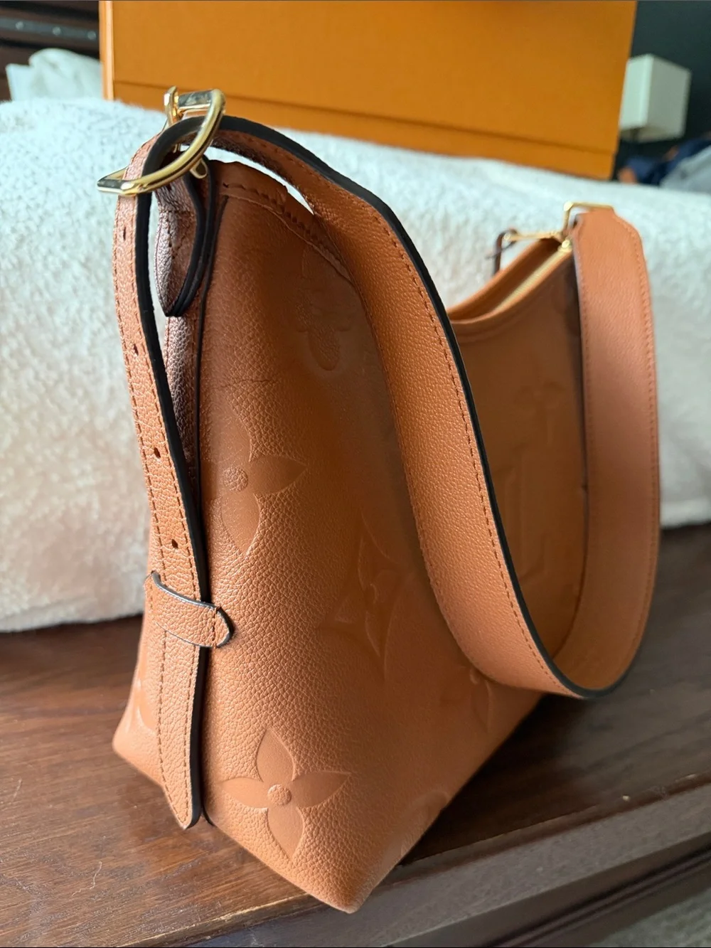Louis Vuitton Cognac Carry All PM Shoulder Bag